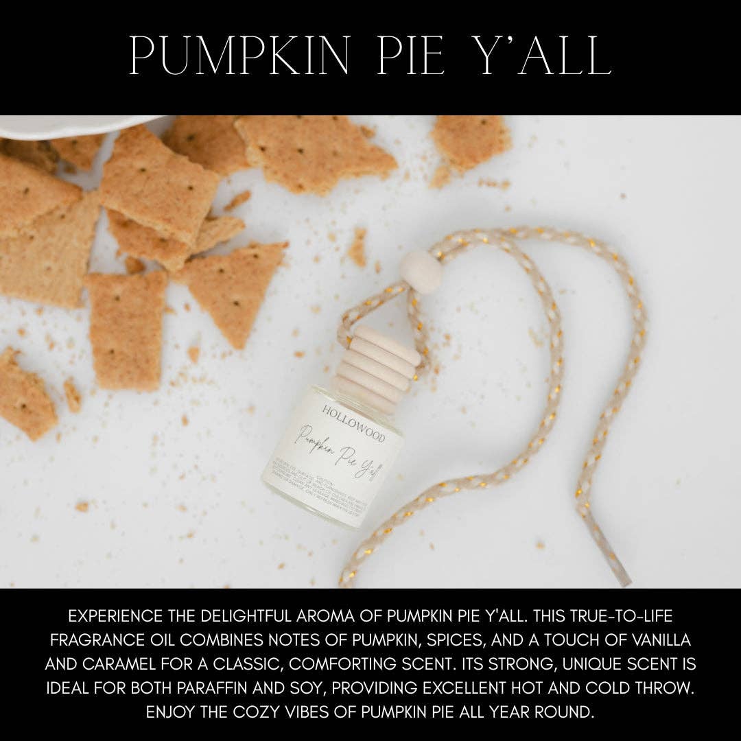 FALL CAR DIFFUSERS: Pumpkin Pie Y'all