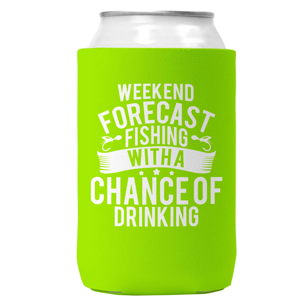 Weekend Forecast Fishing Can Coozie Cooler: 12oz Cans