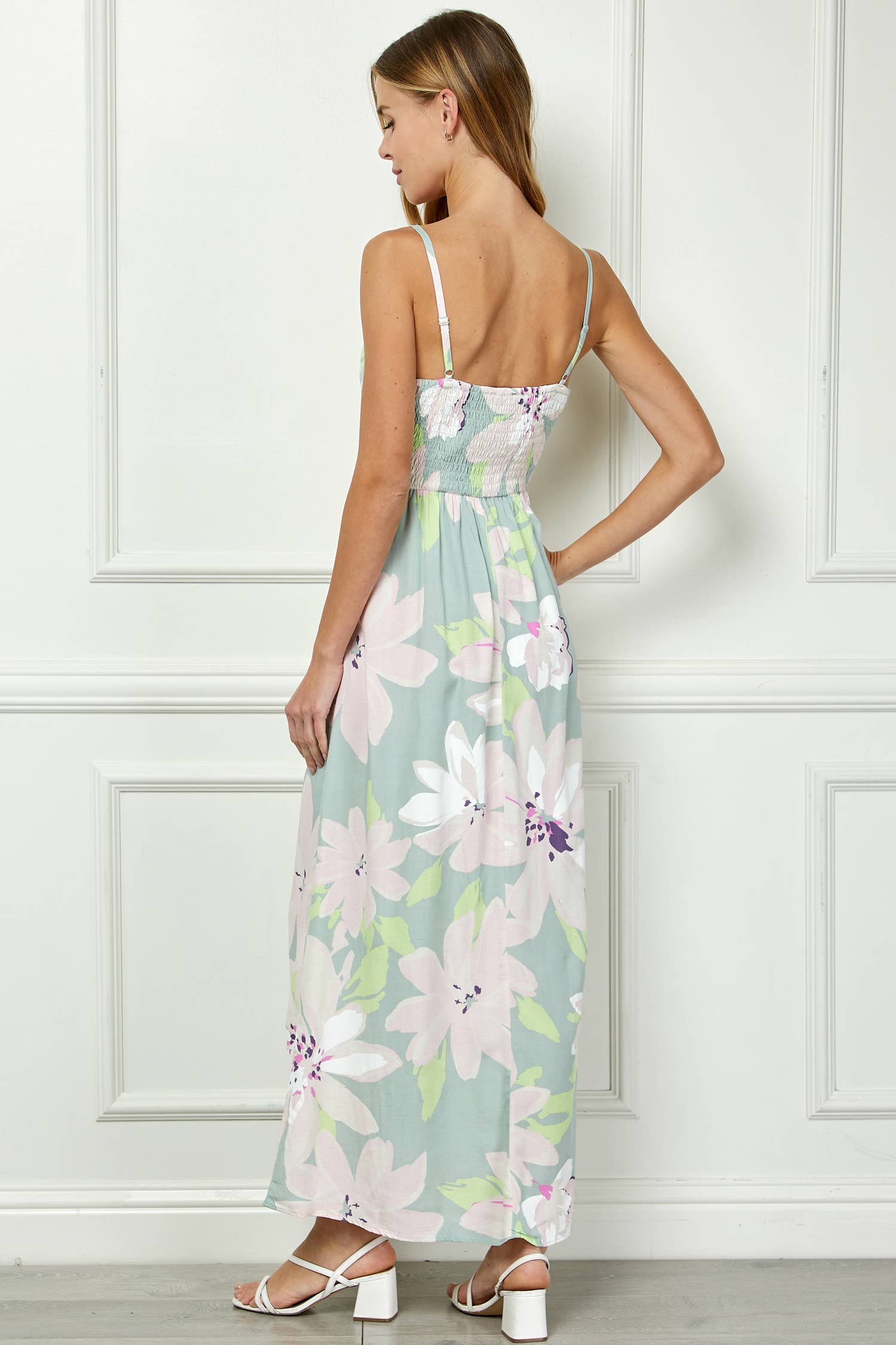 STATEMENT PRINT CAMI MAXI DRESS