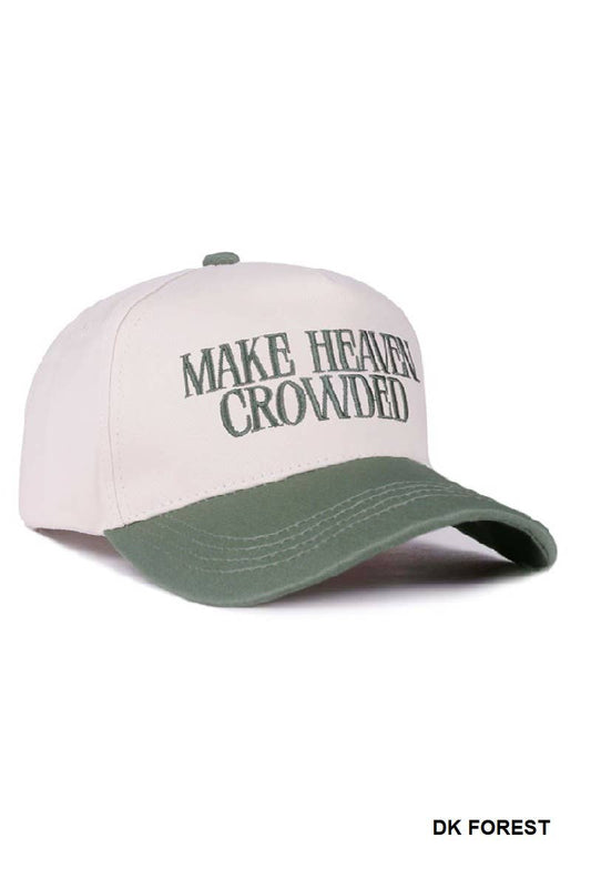 Make Heaven Crowded Two Tone Canvas Cotton Cap