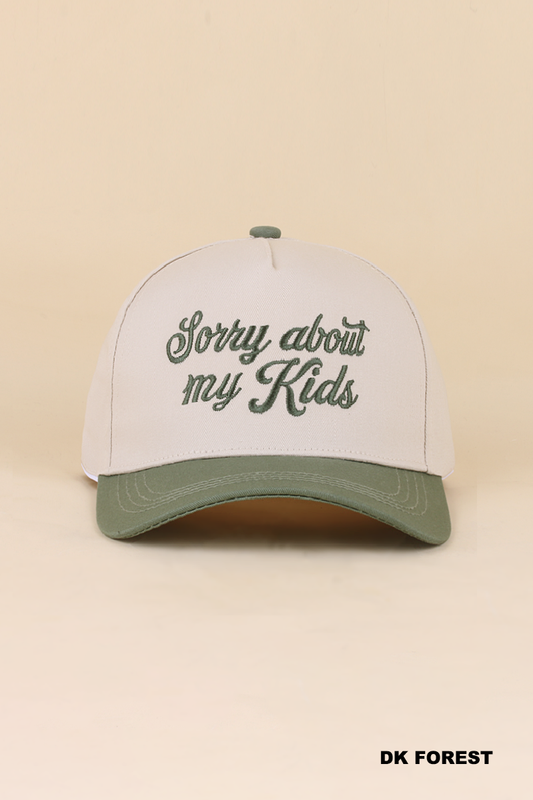 Sorry About My Kids Two Tone Hat
