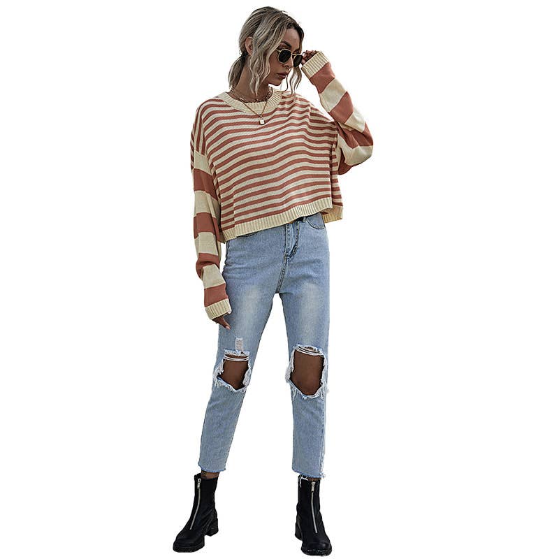 STRIPED PULLOVER SWEATER