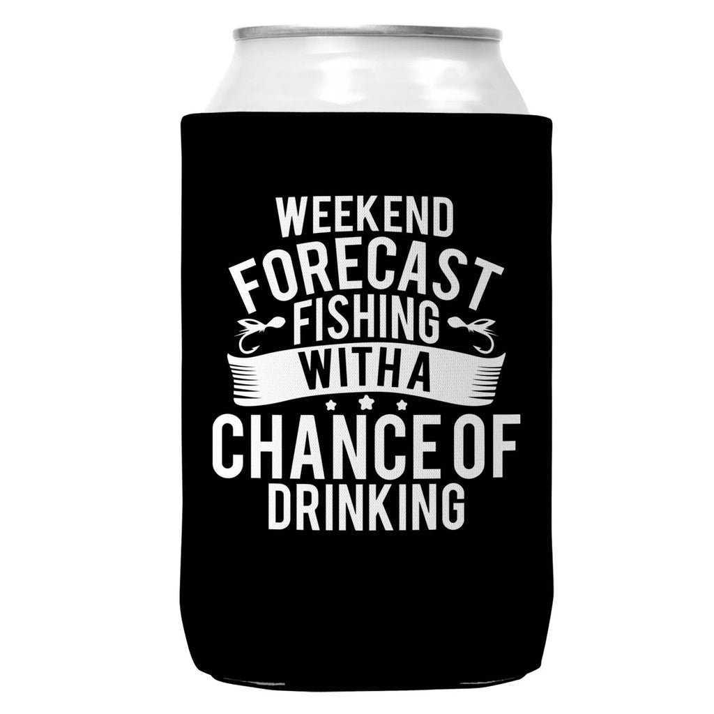 Weekend Forecast Fishing Can Coozie Cooler: 12oz Cans