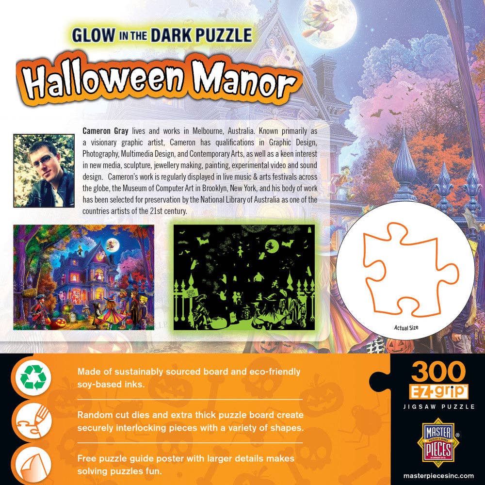 Glow in the Dark - Halloween Manor 300 Piece EZ Grip Jigsaw Puzzle