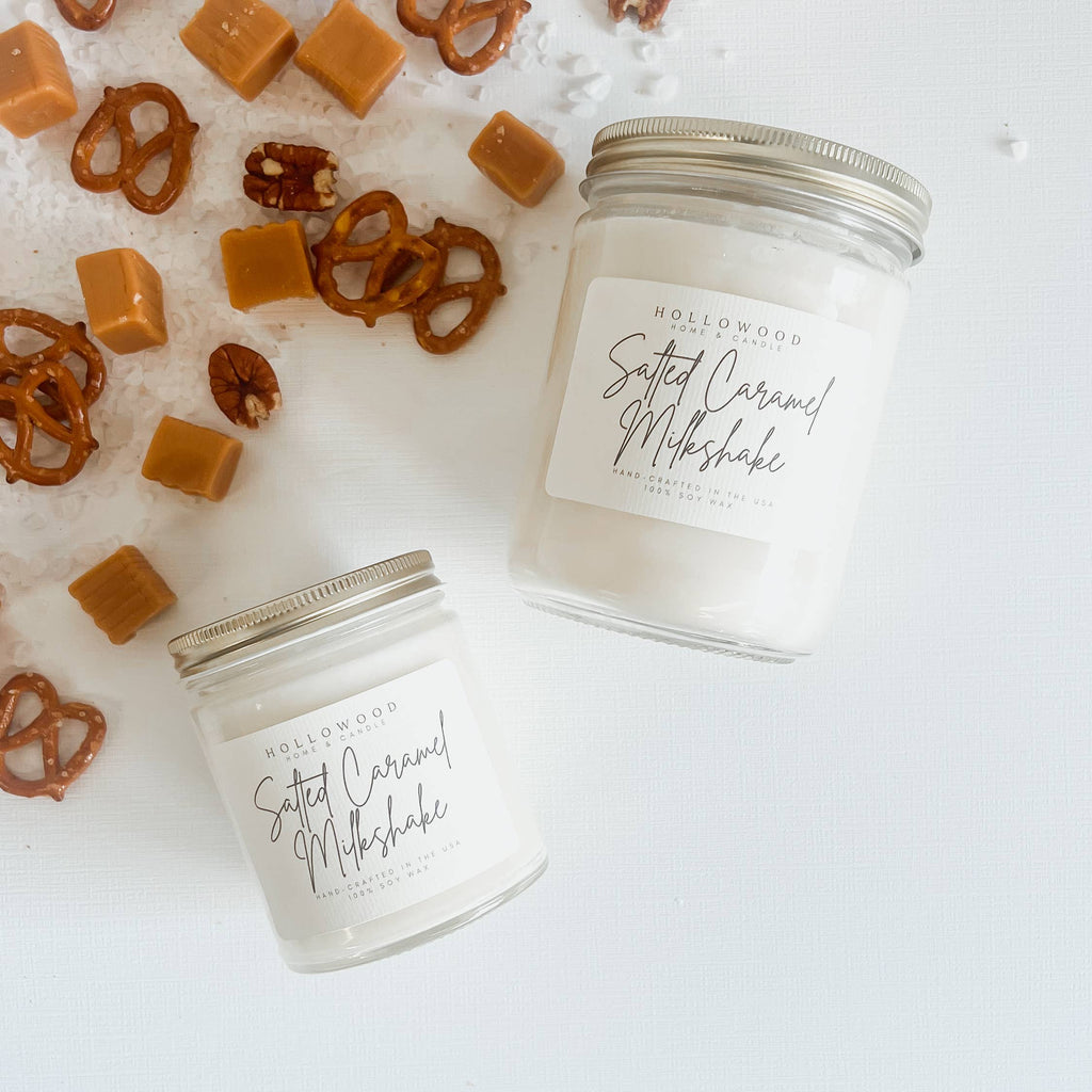 SALTED CARAMEL MILKSHAKE | FALL CANDLE | 100% SOY WAX | 8 OZ