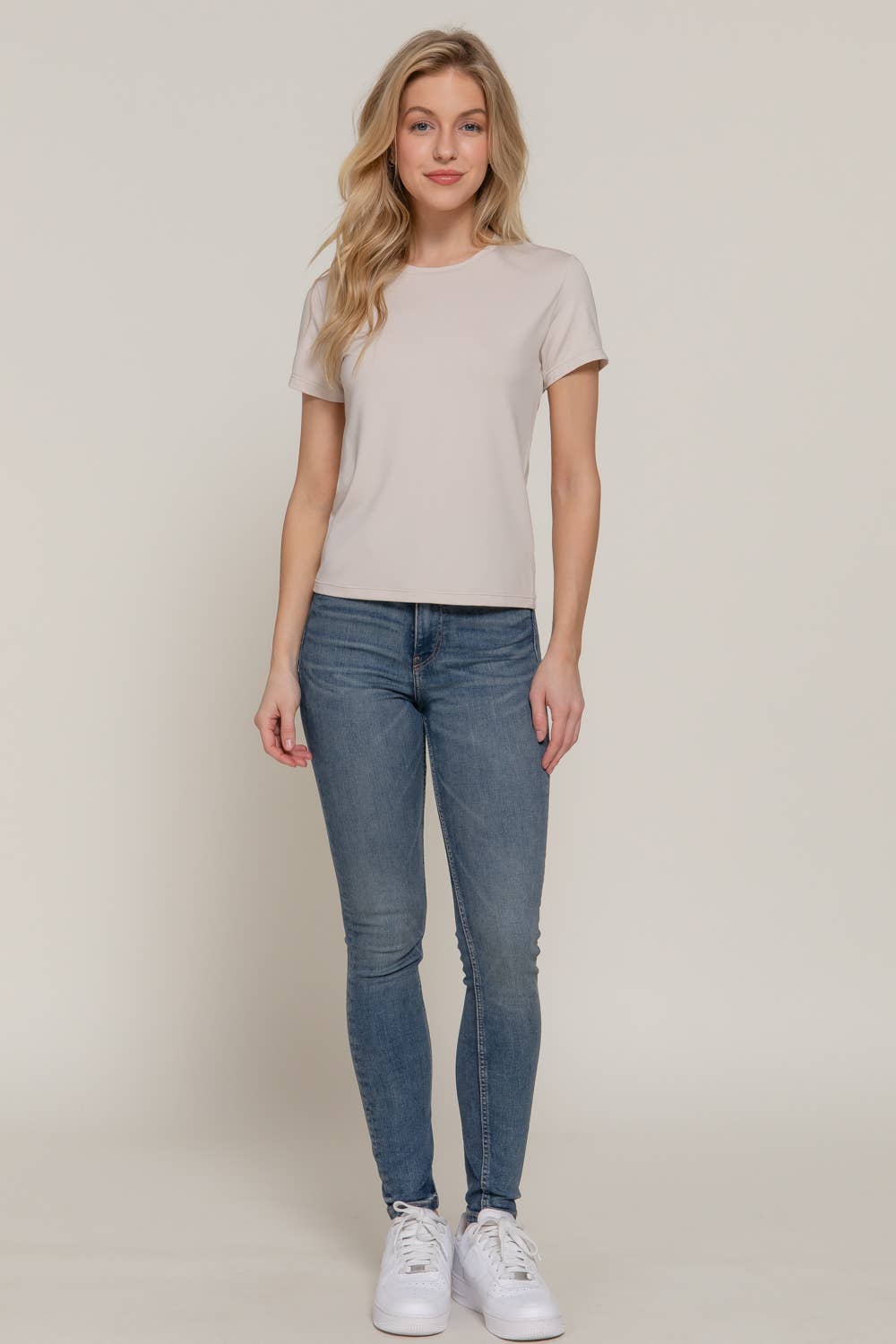 Short Sleeve Round Neck Top