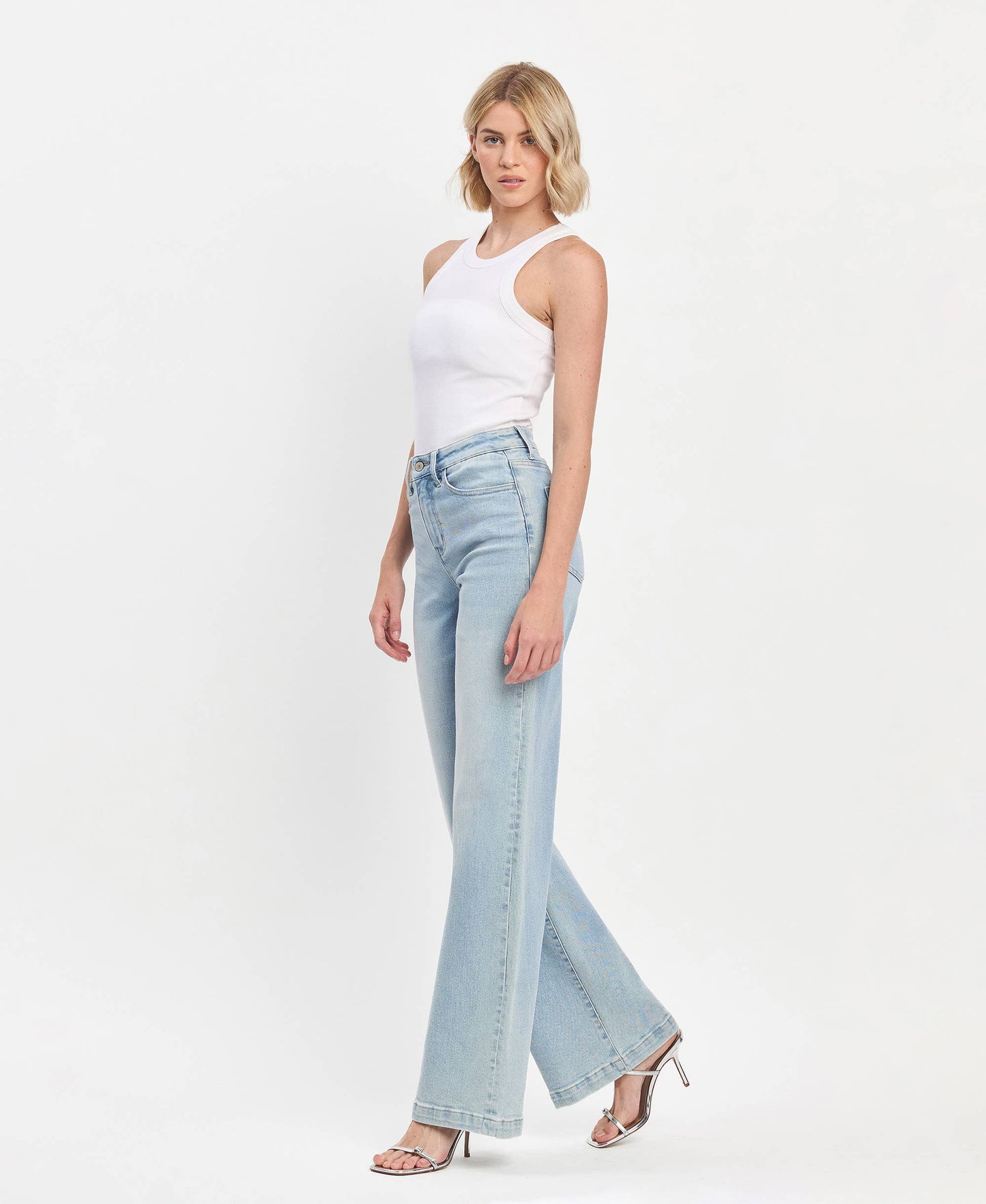 VERVET HIGH RISE WIDE LEG JEANS
