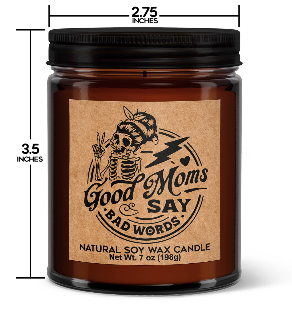 Good Mom's Say Bad Words Soy Candle - Votive Candle: Georgia Peach