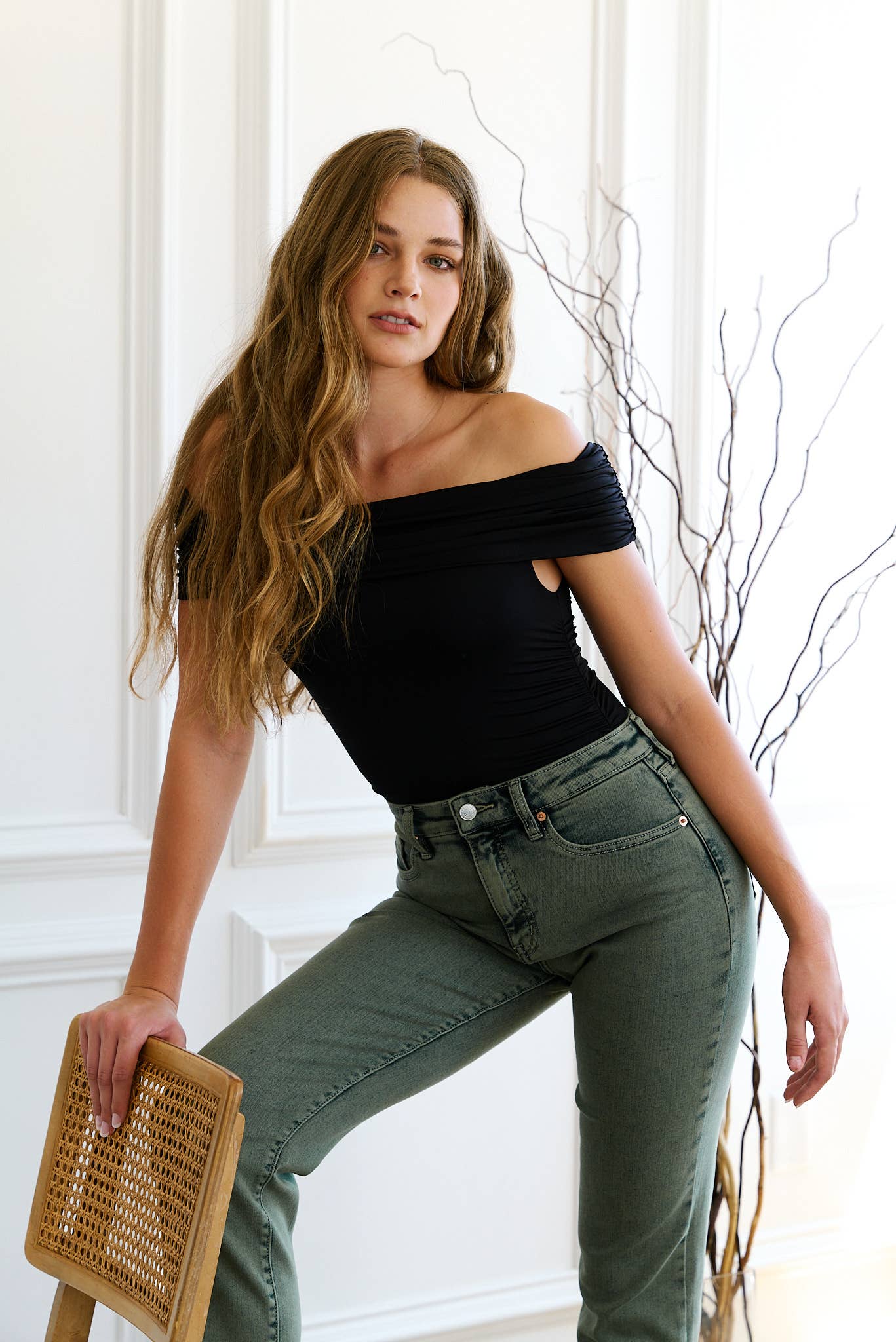 TUMMY CONTROL HIGH RISE SLIM STRAIGHT JEANS