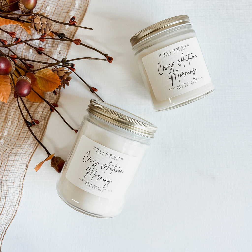 CRISP AUTUMN MORNING | FALL CANDLE | 100% SOY WAX | 8 OZ