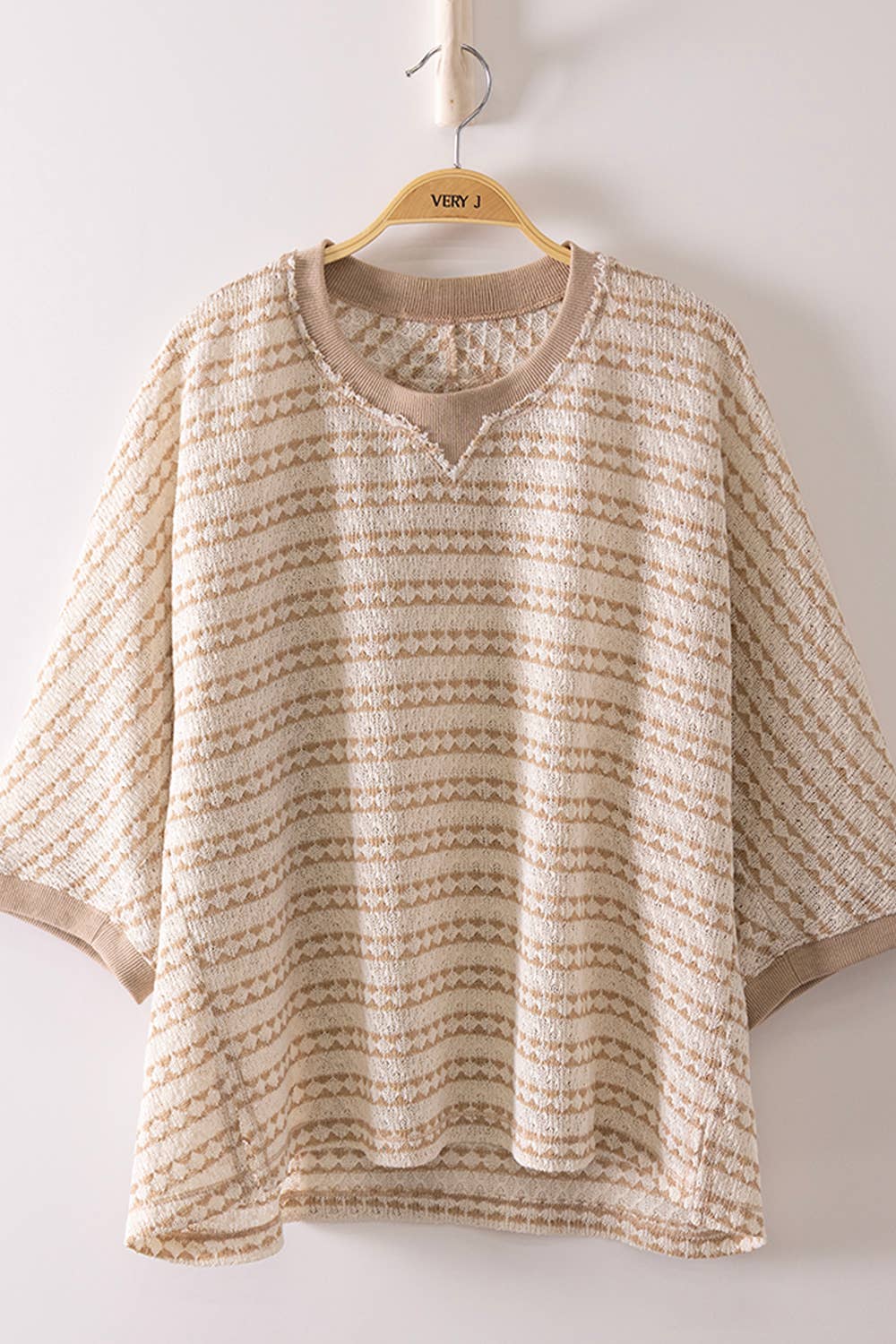 Textured Stripe Knit Top