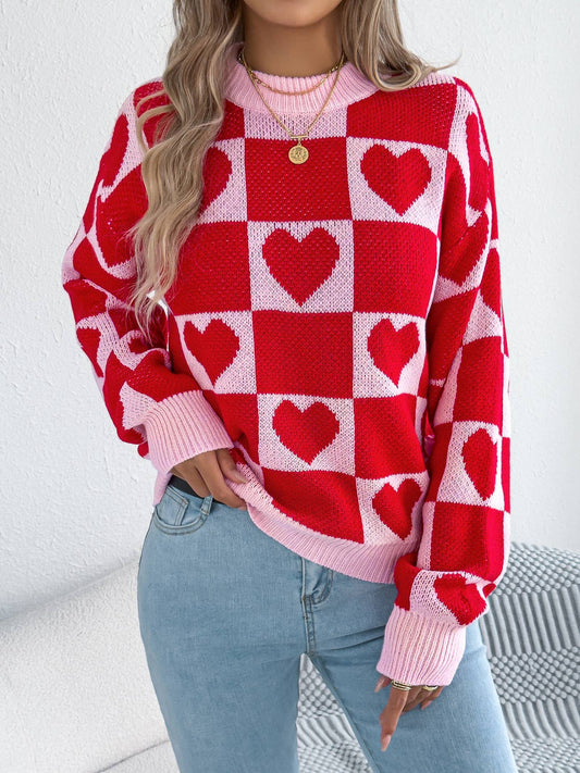 Valentine's Day Lantern Sleeve Sweater