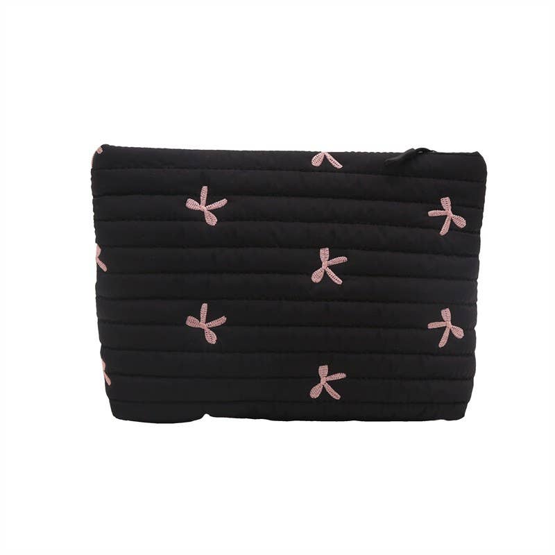 QUILTED MAKEUP POUCH | Off White