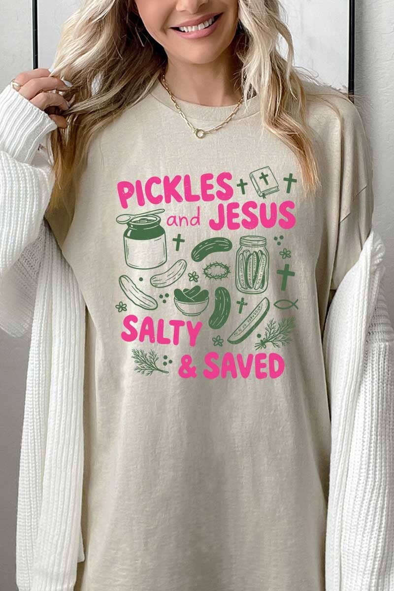 Pickles and Jesus Graphic Heavy Cotton Tee: