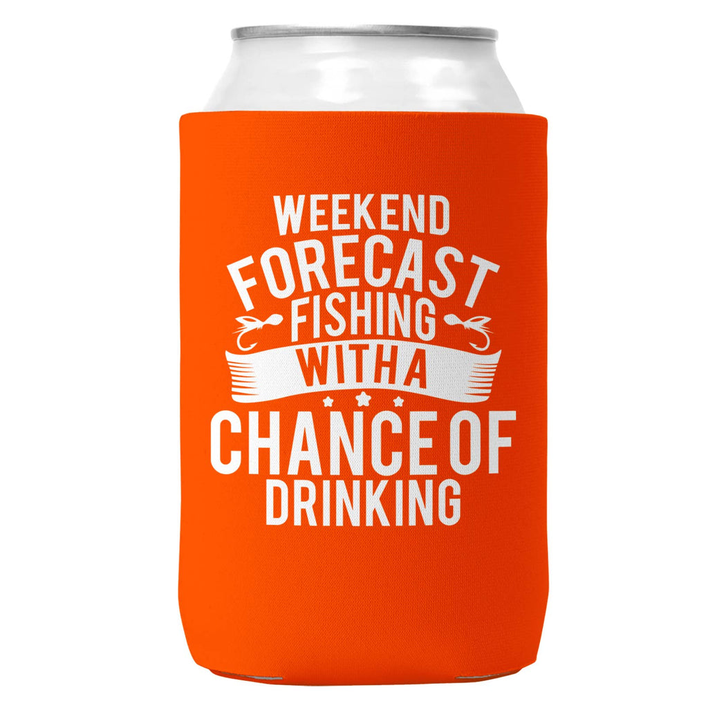 Weekend Forecast Fishing Can Coozie Cooler: 12oz Cans