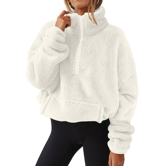 FLEECE HALF-ZIP STAND-UP COLLAR