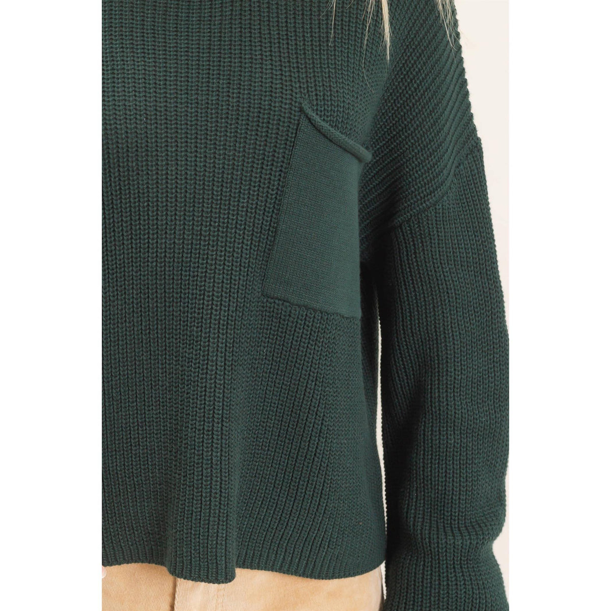 Ribbed Drop Shoulder Sweater