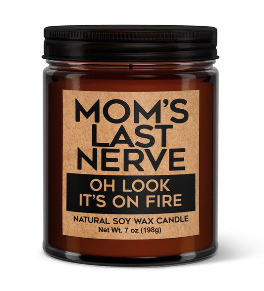 Mom's Last - Nerve Oh Look It's On Fire Soy Votive Candle: Watermelon Lemonade