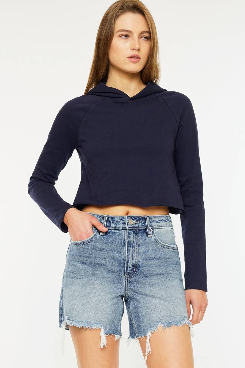 HIGH RISE DENIM SHORTS | KANCAN