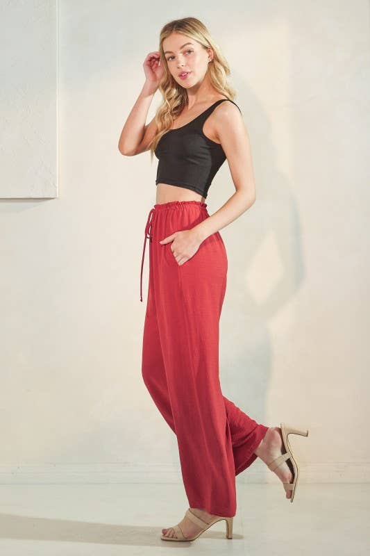 SOLID CASUAL PANTS