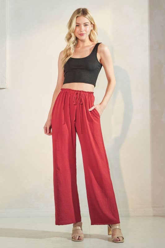 SOLID CASUAL PANTS