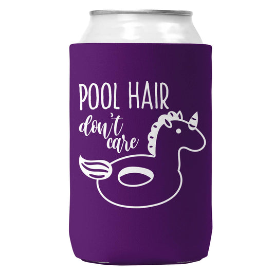Pool Hair Don't Care Can Coozie: 12oz Cans