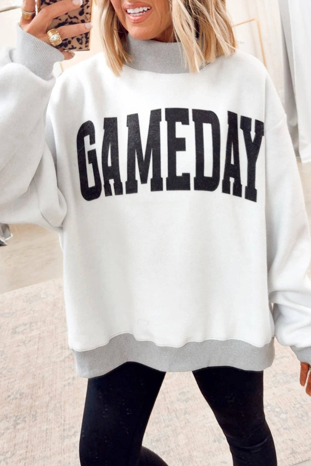 High Neck Game Day/Football Reversible Sweatshirt