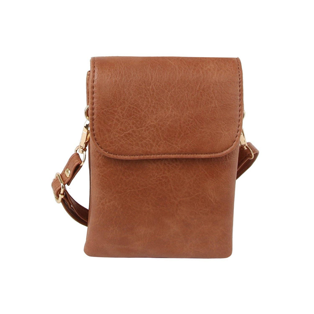 Crossbody Bag Cell Phone Bag Wallet Purses Adjustable: Brown