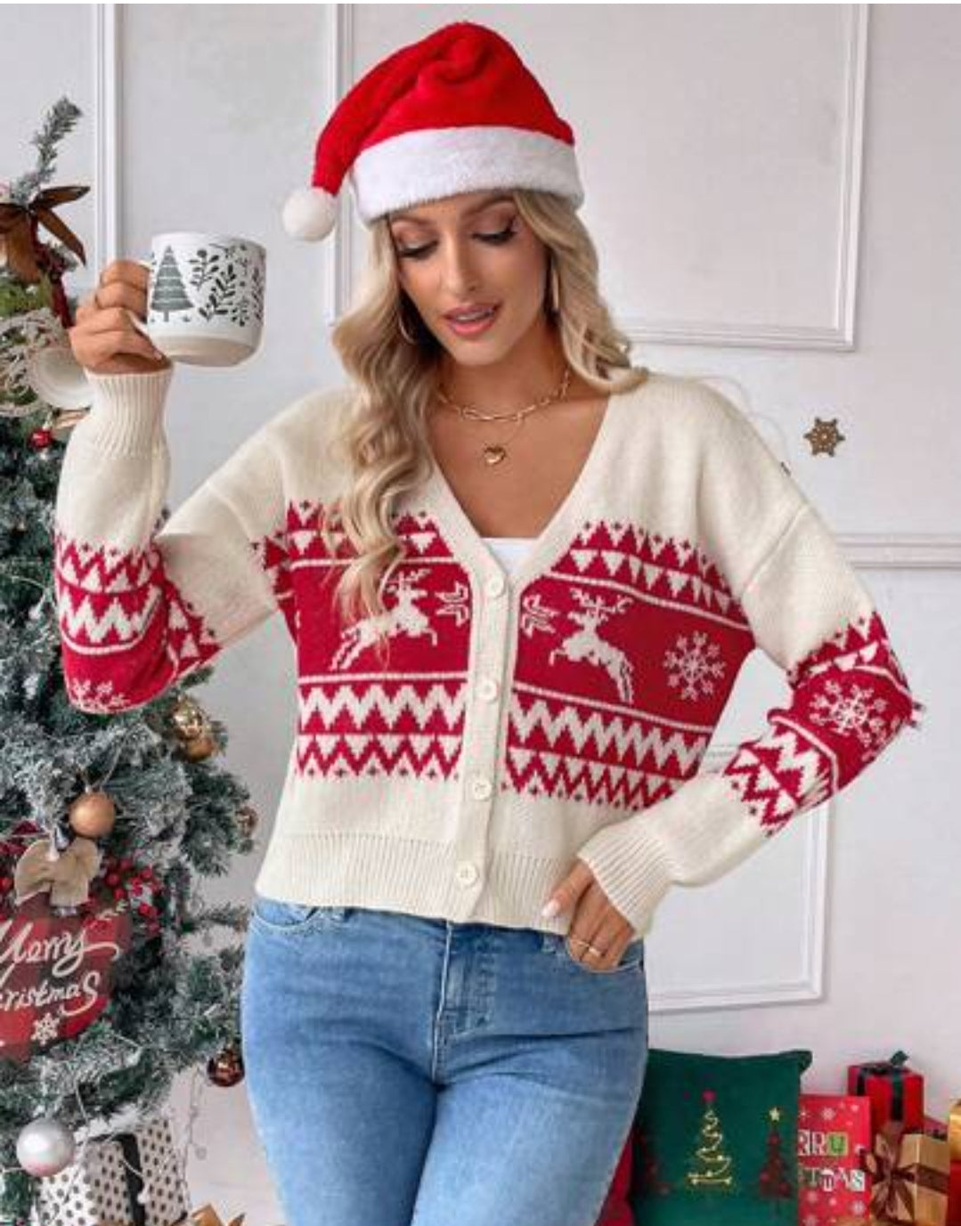 Reindeer Button Down