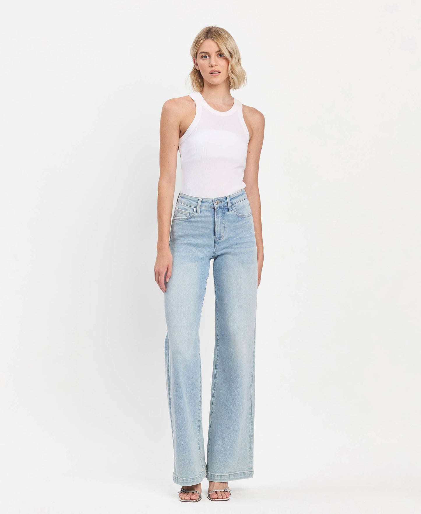 VERVET HIGH RISE WIDE LEG JEANS