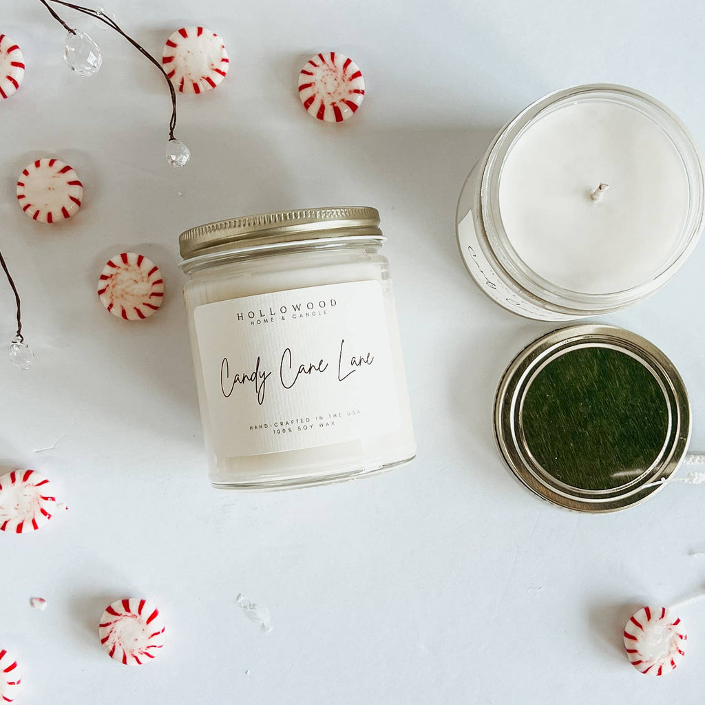 CANDY CANE LANE | HOLIDAY CANDLE | 100% SOY WAX | 8 OZ