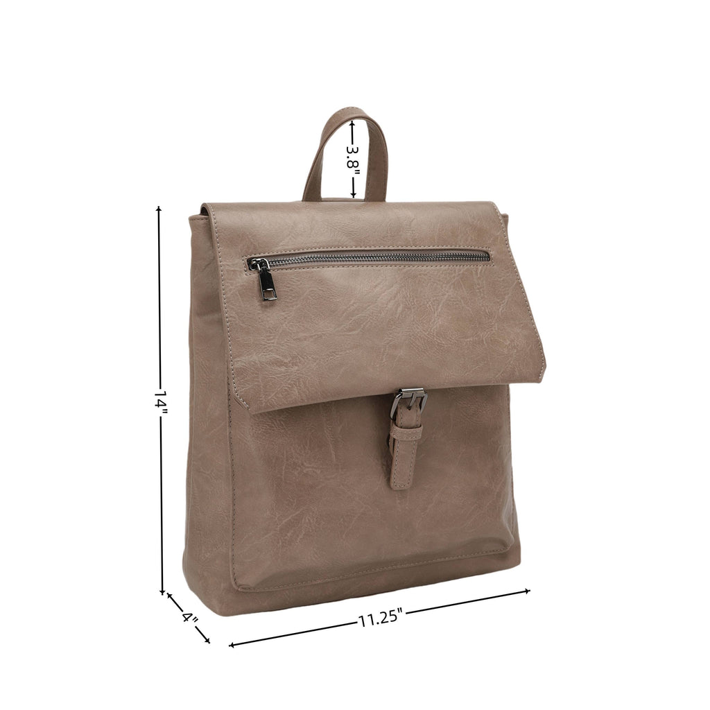 Margot Distressed Vegan Leather Casual Convertible Backpack