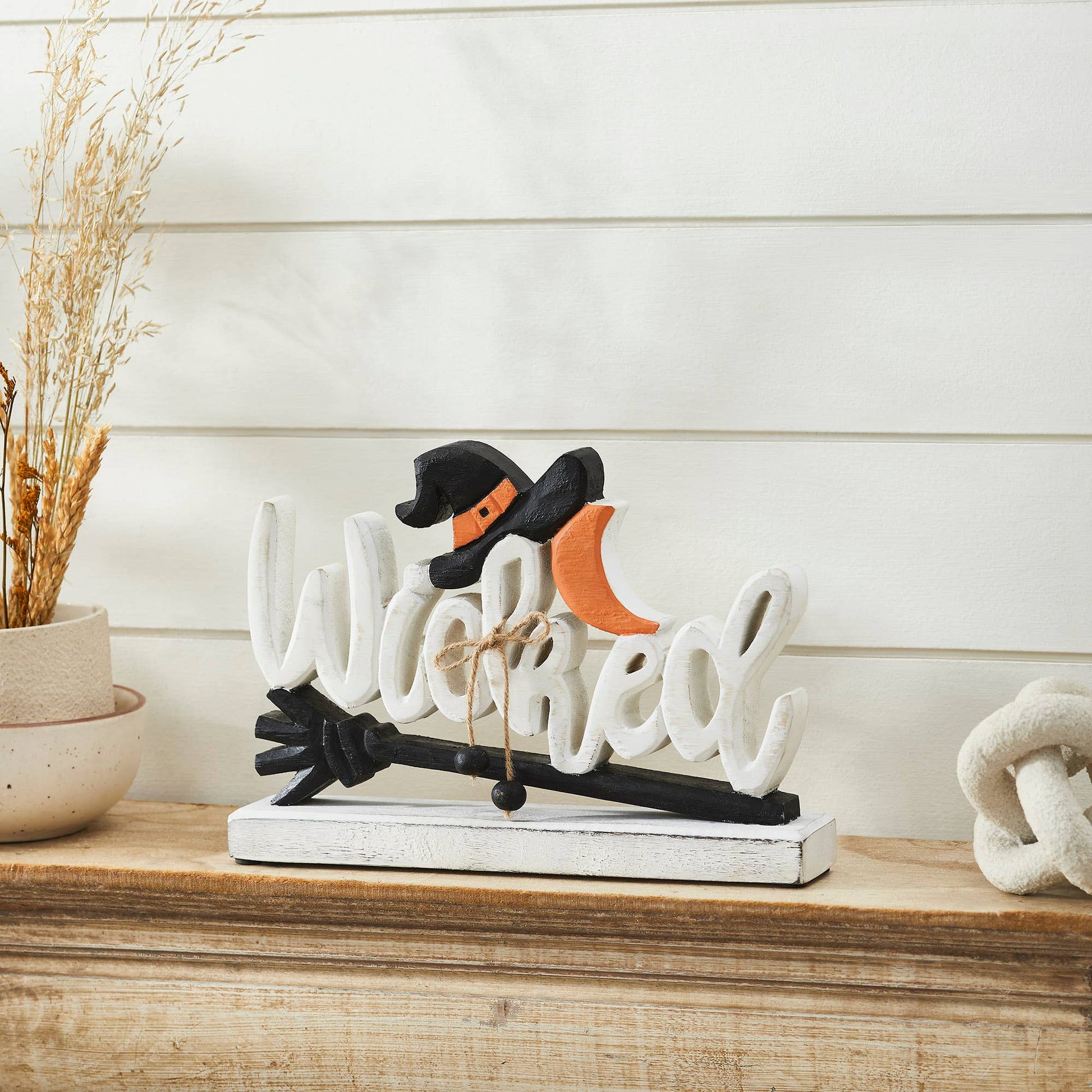 Wicked Wooden Halloween Decor Tabletop Sign, 11.5"