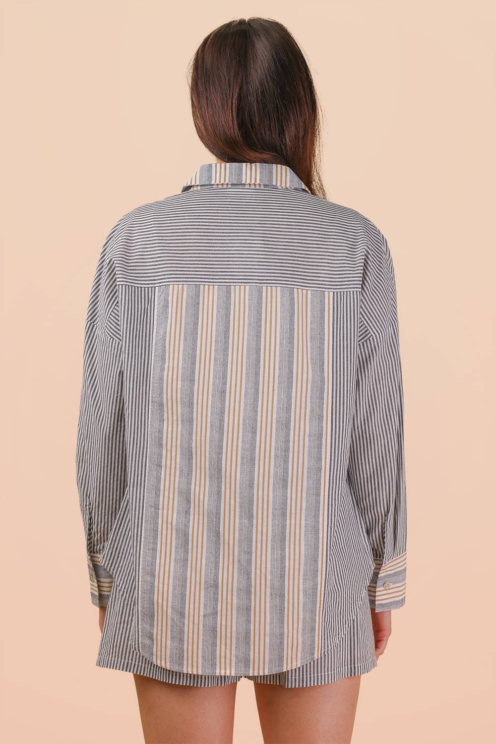 Stripe Woven Shirt Top