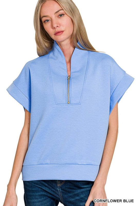 Scuba High Neck Half Zip Vest