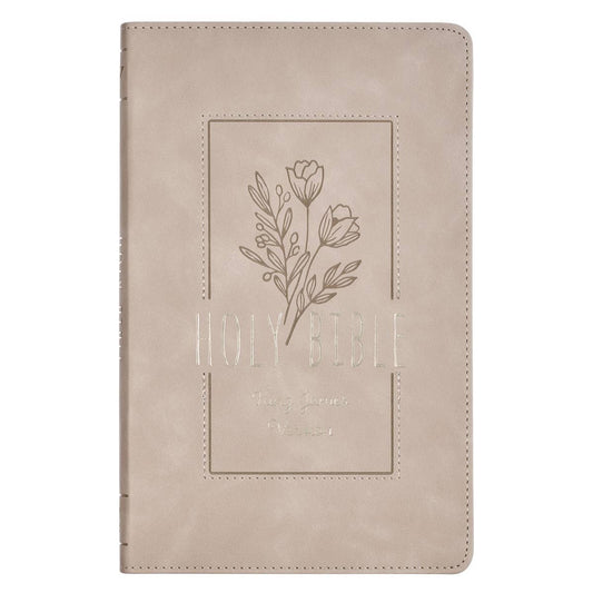 KJV Bible Gift Edition Faux Leather Taupe