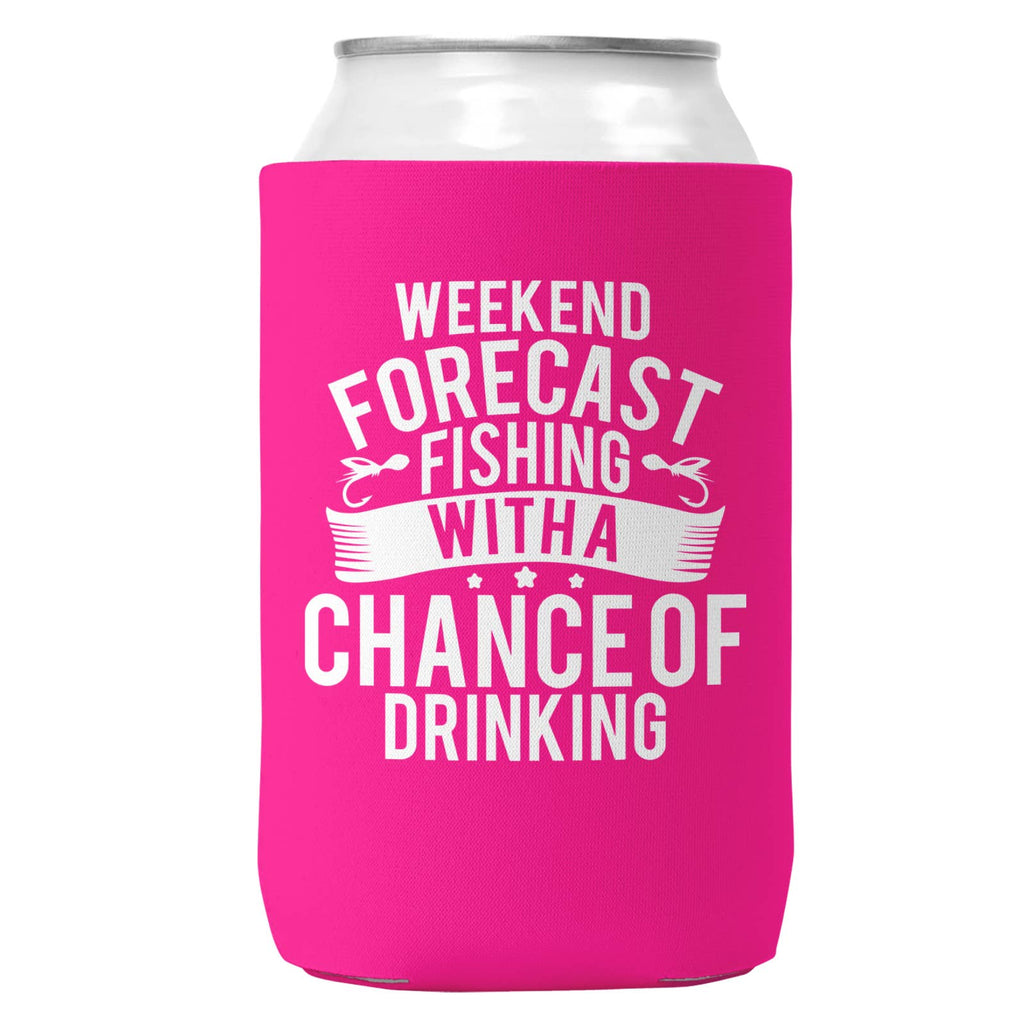 Weekend Forecast Fishing Can Coozie Cooler: 12oz Cans