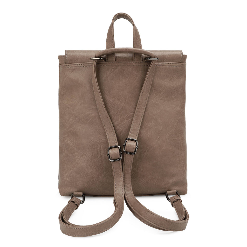 Margot Distressed Vegan Leather Casual Convertible Backpack