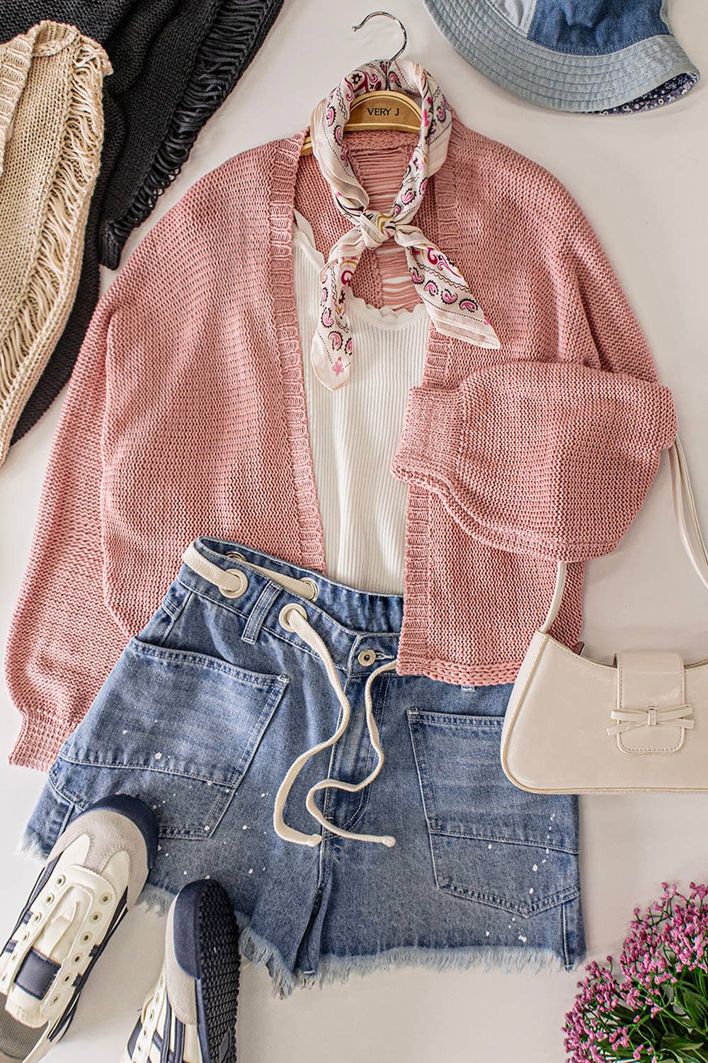 Solid Knit Sweater Cardigan