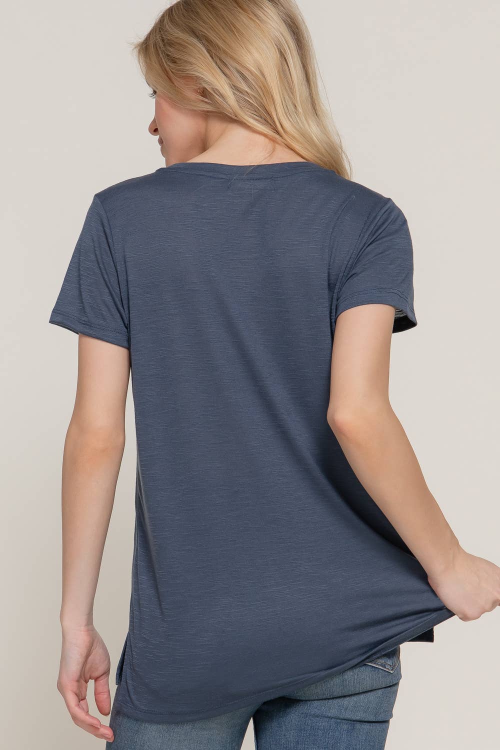 Short Sleeve with Pocket Tee: navy
