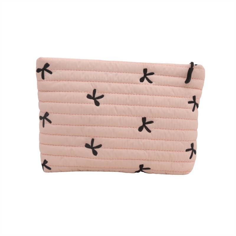 QUILTED MAKEUP POUCH | Off White