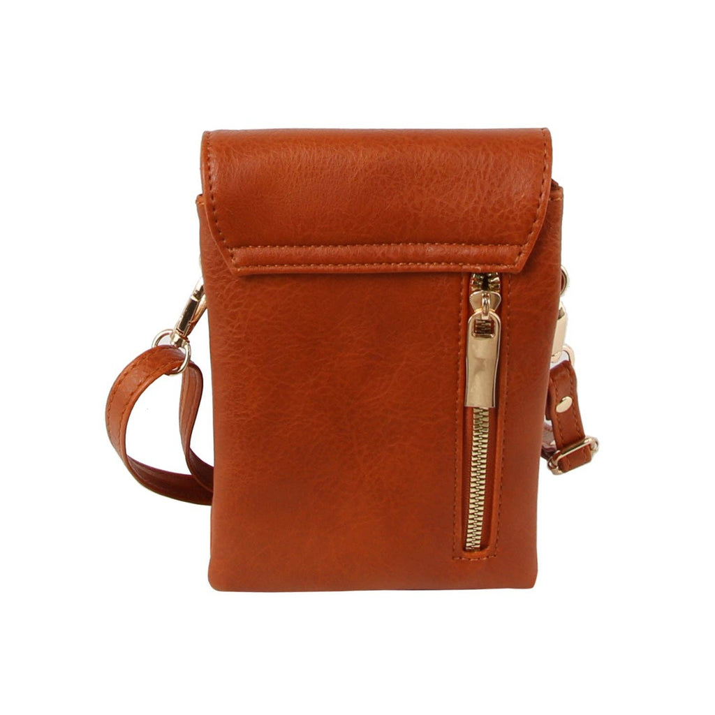 Crossbody Bag Cell Phone Bag Wallet Purses Adjustable: Brown