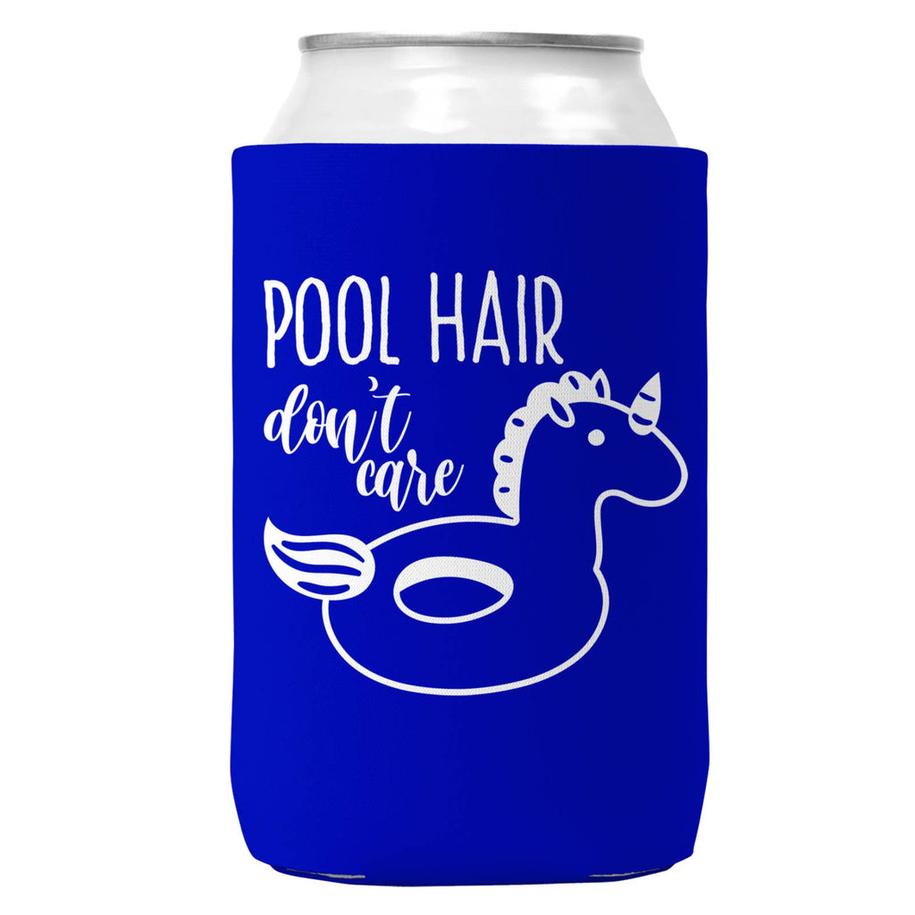 Pool Hair Don't Care Can Coozie: 12oz Cans