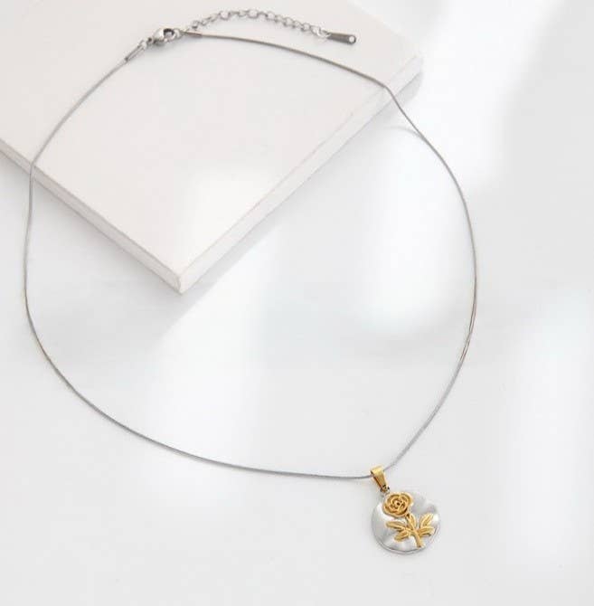 18K Stainless Steel Tarnish Free Rose TWO TONE