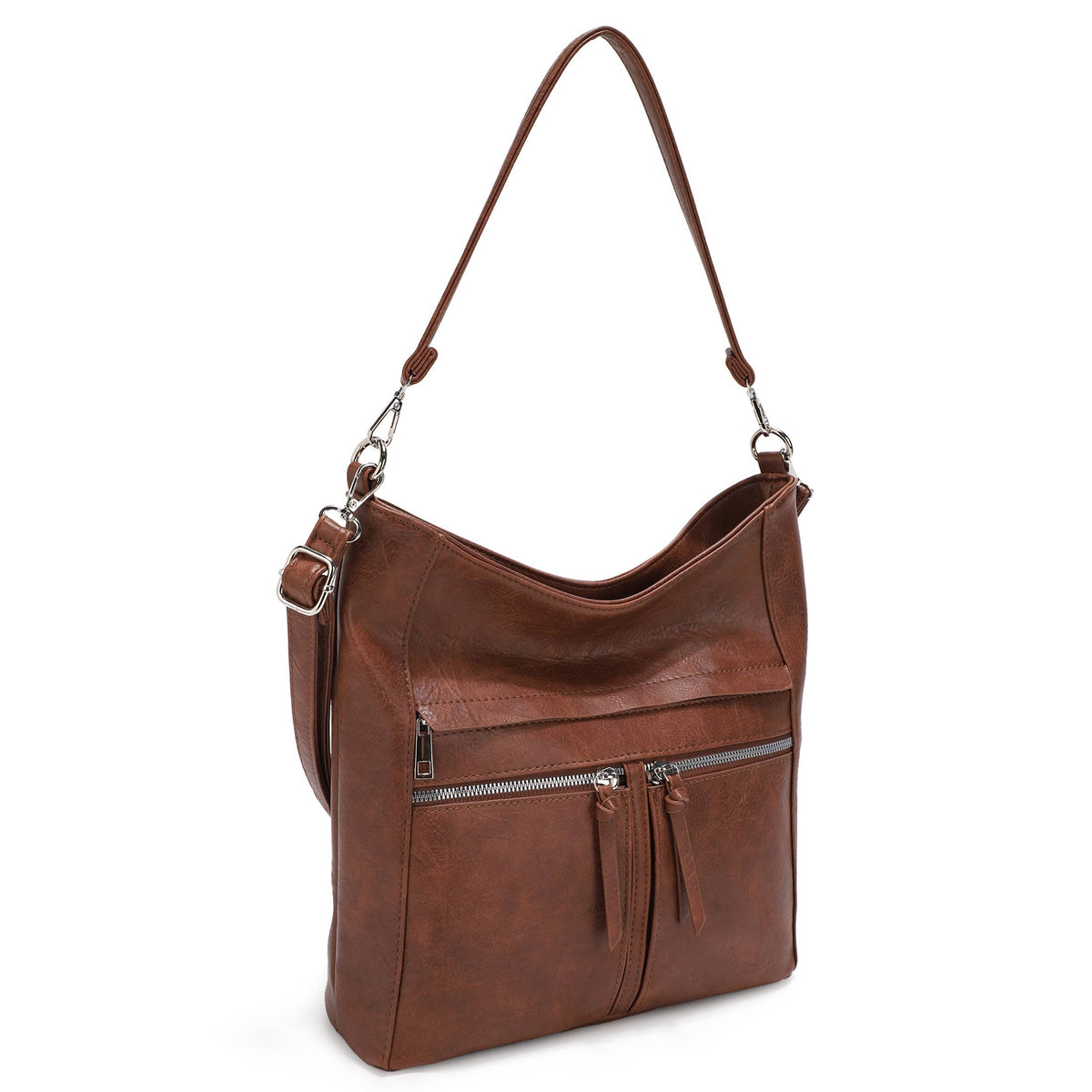 RAFAELLLA VEGAN LEATHER HOBO BAG: Pink