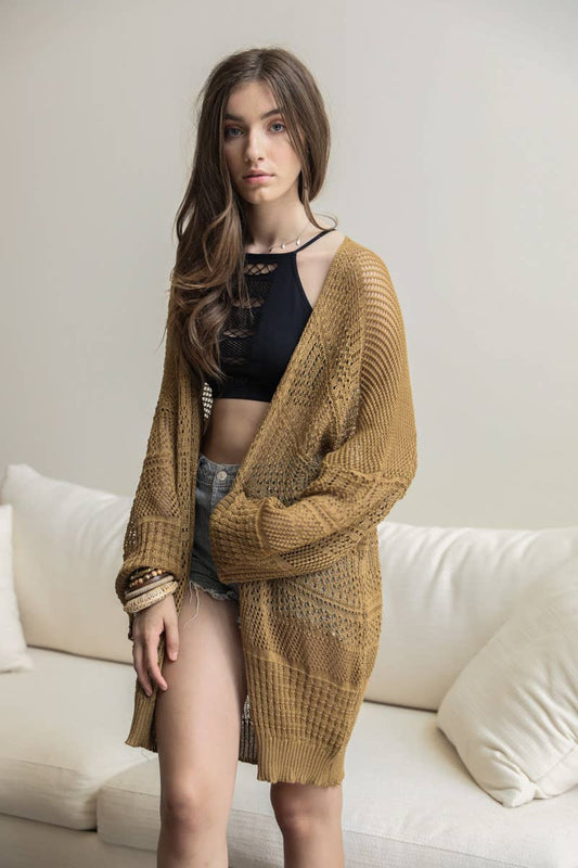 Relaxed Fit Cardigan | 🌟: Bronze