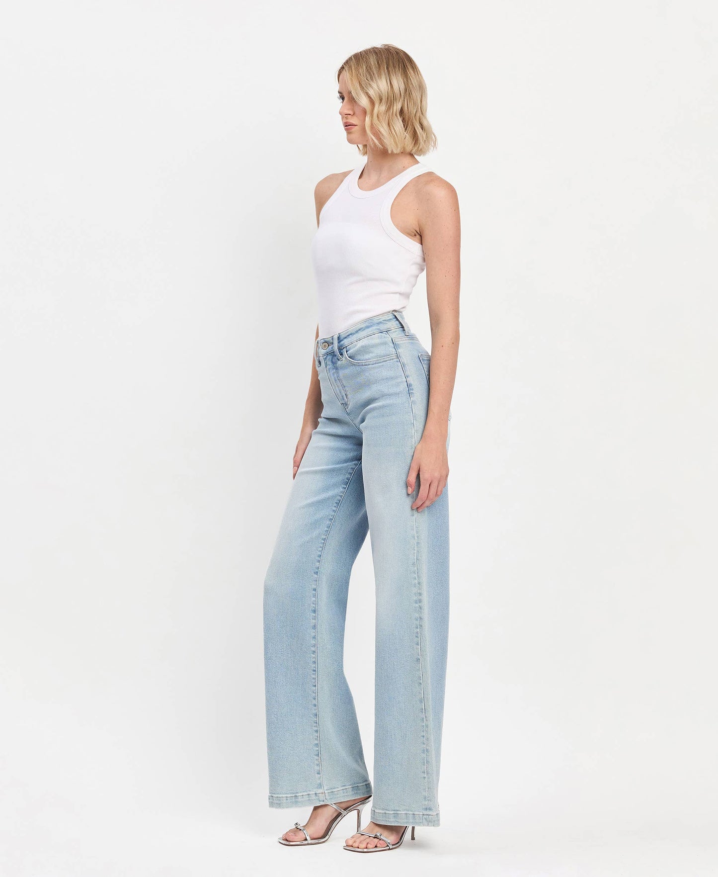 VERVET HIGH RISE WIDE LEG JEANS
