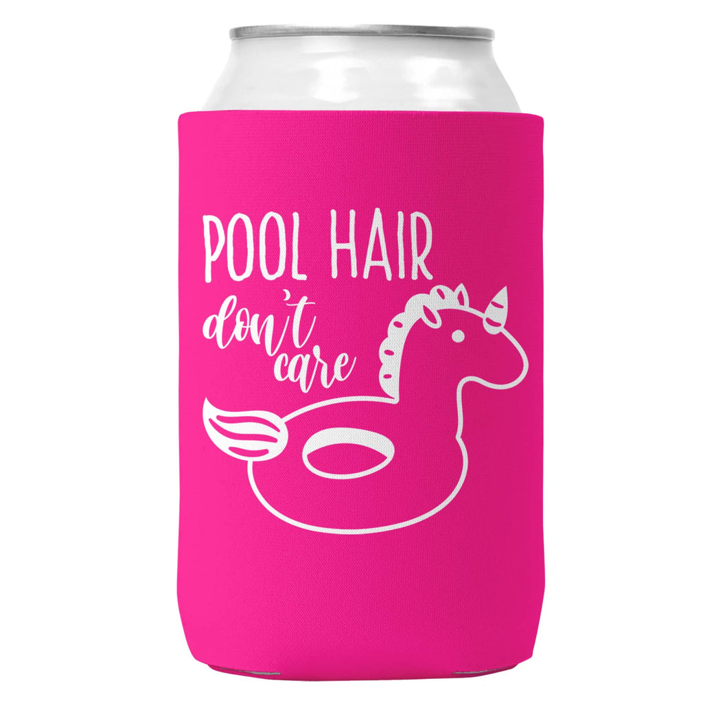 Pool Hair Don't Care Can Coozie: 12oz Cans