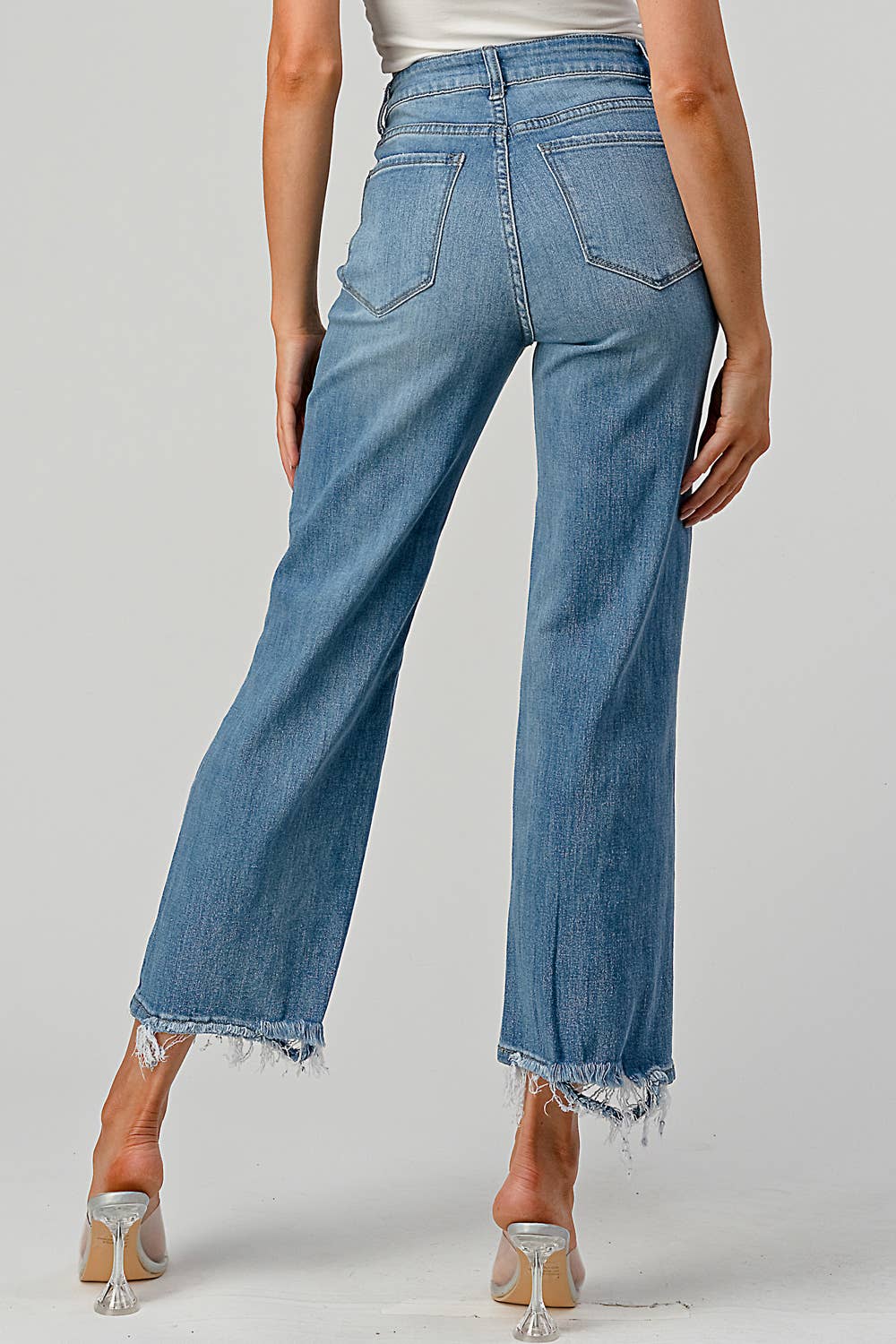 HIGH WAISTED WIDE LEG JEANS