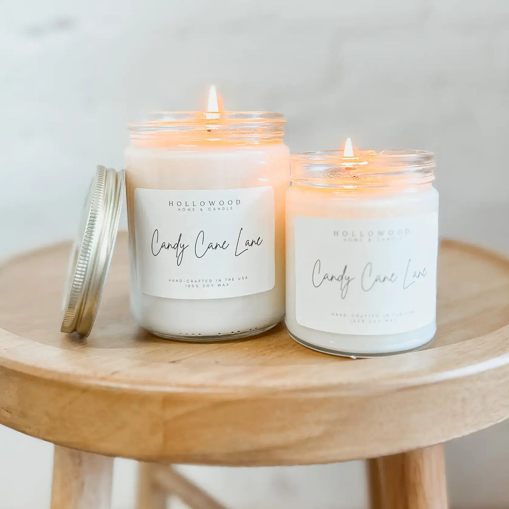 CANDY CANE LANE | HOLIDAY CANDLE | 100% SOY WAX | 8 OZ